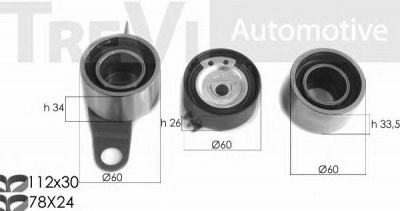 TREVI AUTOMOTIVE kd1391 -  Комплект ремня ГРМ